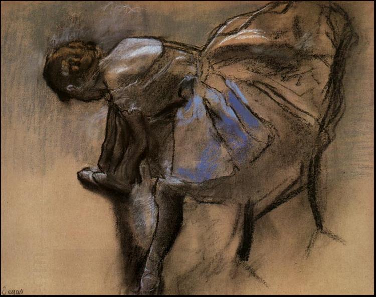 Edgar Degas Seated Dancer Tying her Slipper China oil painting art